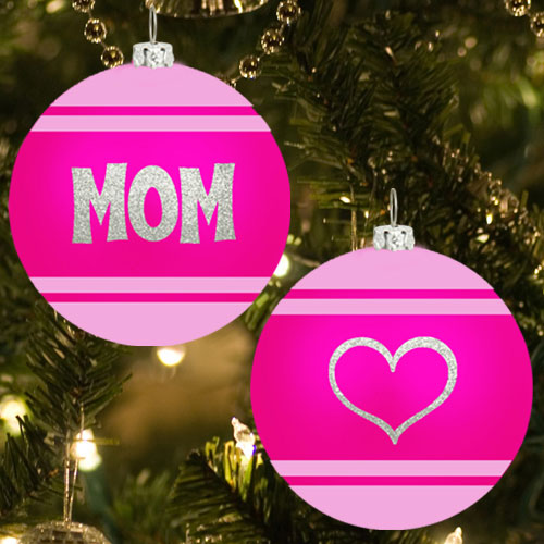 Mom Glitter Ornament