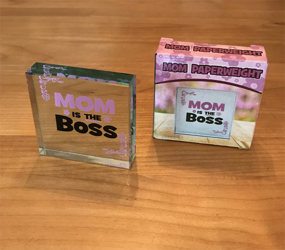 Mom is Boss Paperweight - Gifts for Moms - School Shop Smart